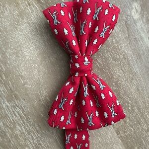 Vineyard Vines Kids Red Bow Tie Airplane Print NWOT